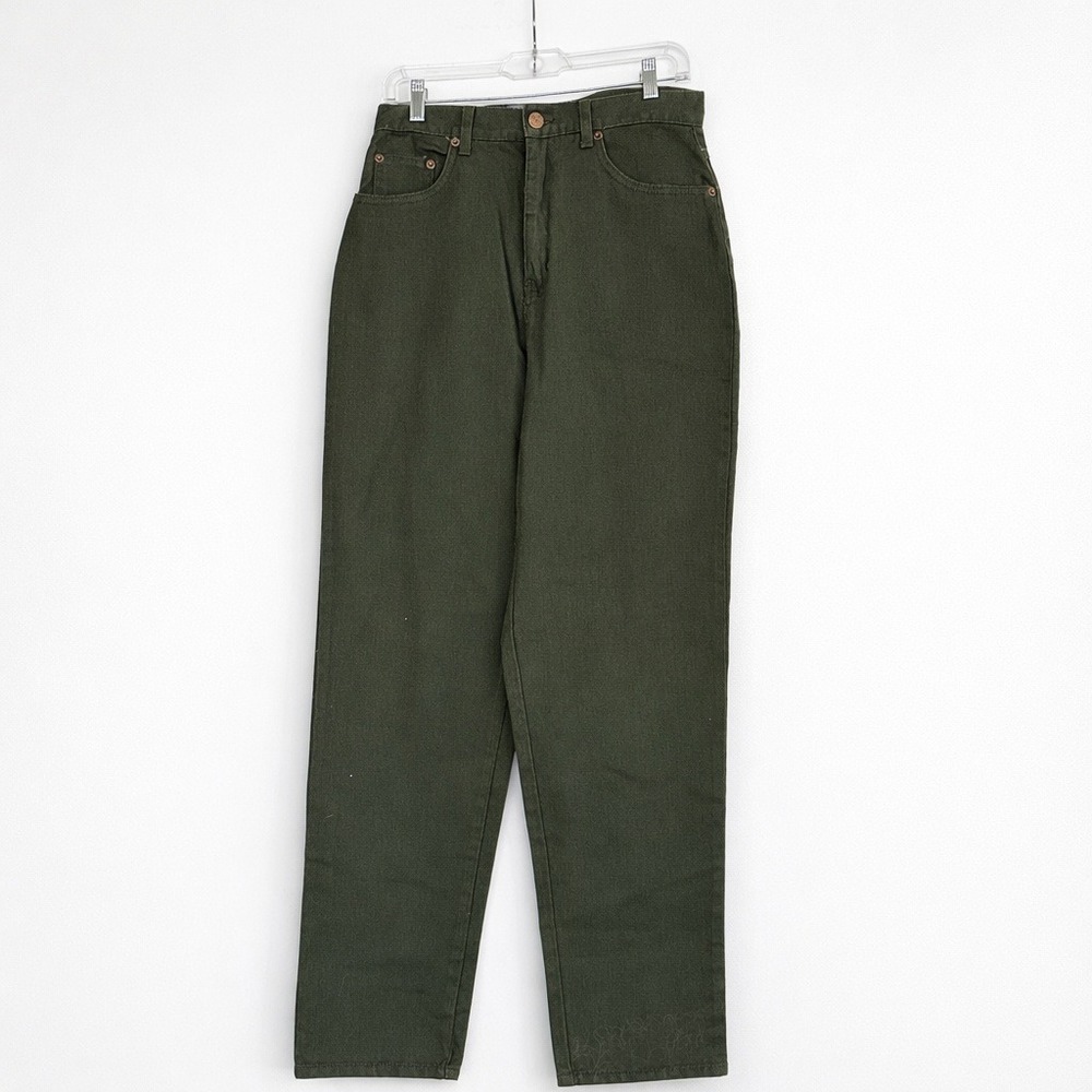 Bill Blass NWT Vintage Jeans Size 8 Olive Easy‎ Fit High Rise Straight Tapered
